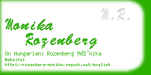 monika rozenberg business card